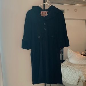Juicy Couture Black Hooded Swing Jacket